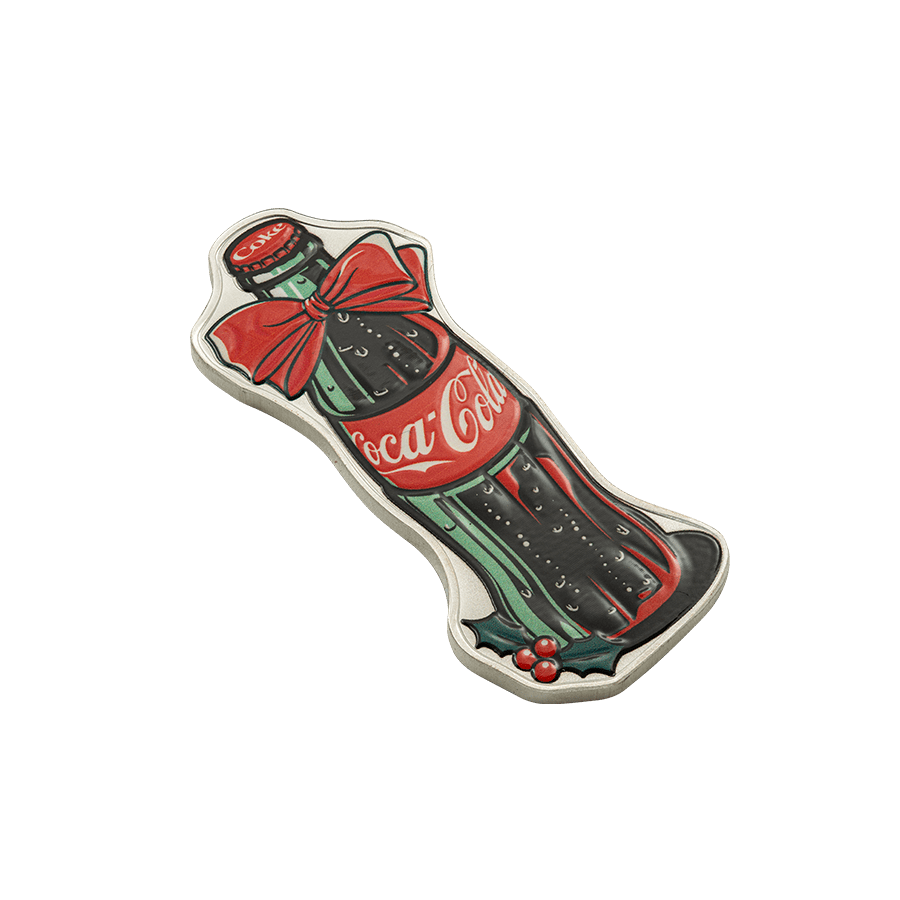 1 ounce Silver Coin - Coca-Cola Holiday Bottle thumbnail 3