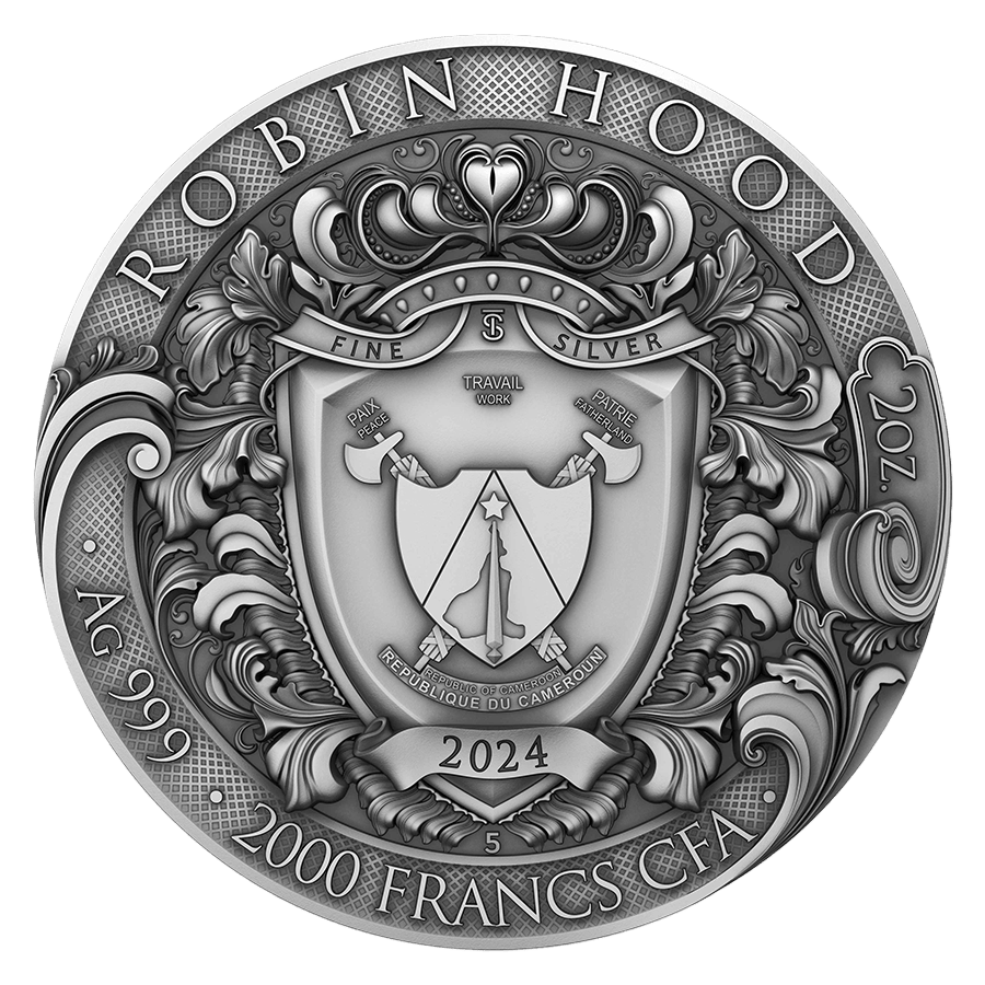 2 ounce Silver Coin - Robin Hood thumbnail 2